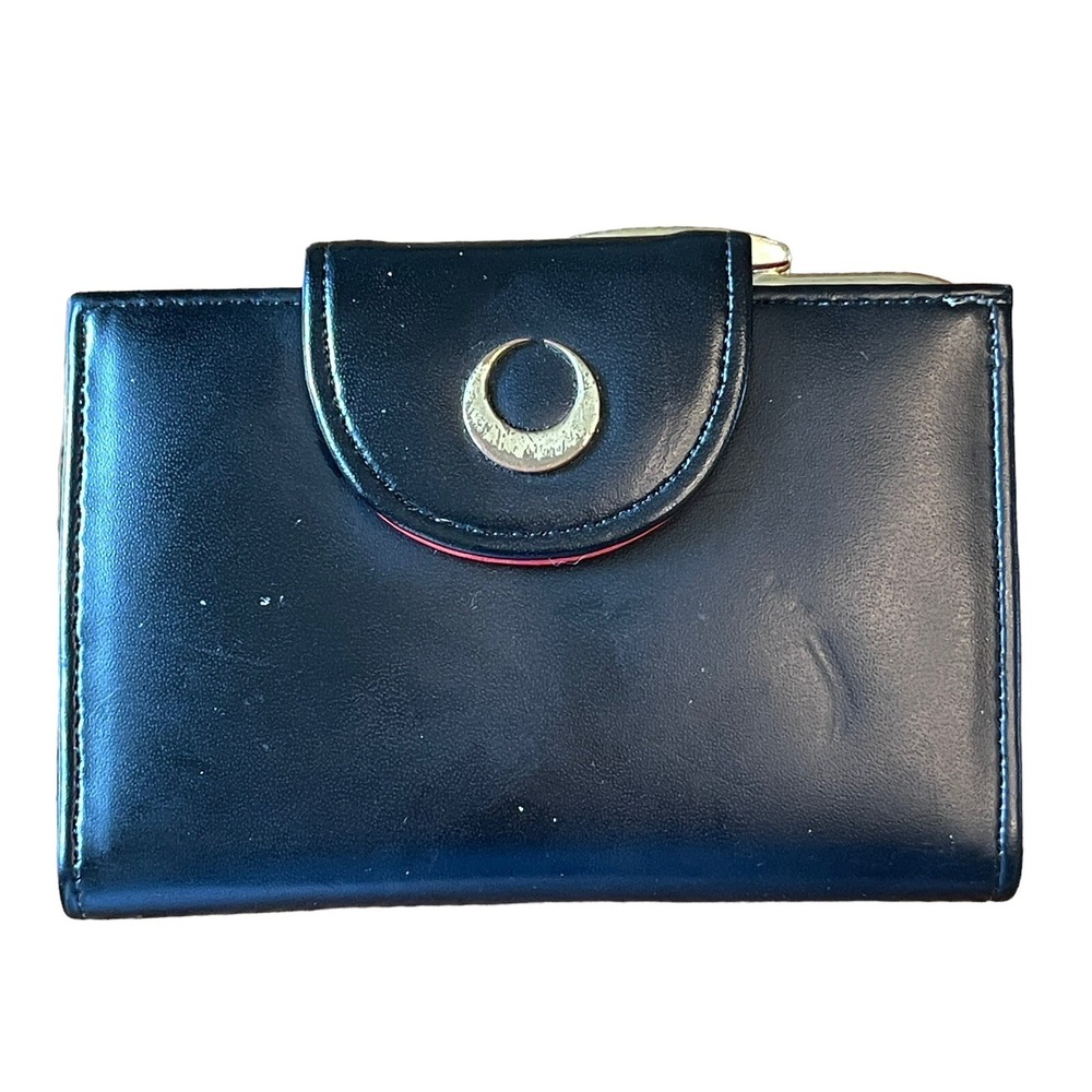 Mc Duff Made In Japan Womens Black Leather Credit Card‎ Wallet MCM Change Purse